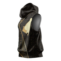 Egypt Hedjet Crown Sleeveless Hoodie Ancient Mythology Upper Pharaoh