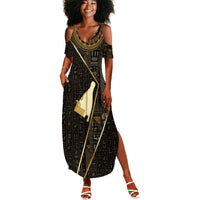 Egypt Hedjet Crown Summer Maxi Dress Ancient Mythology Upper Pharaoh