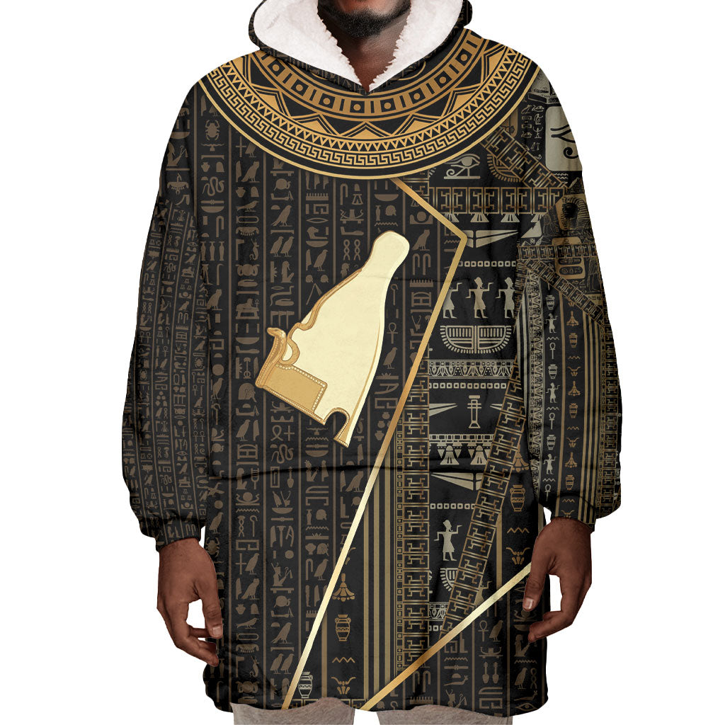 Egypt Hedjet Crown Wearable Blanket Hoodie Ancient Mythology Upper Pharaoh