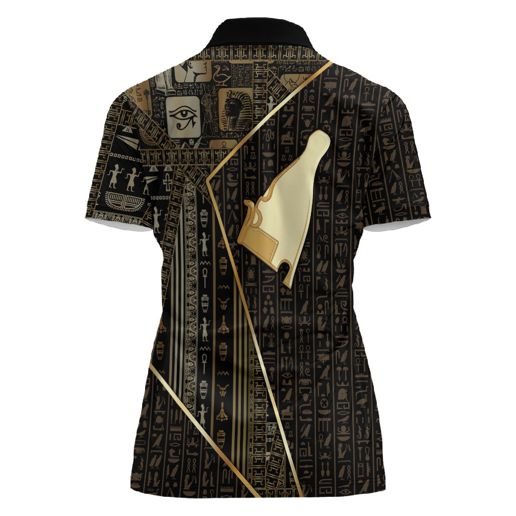Egypt Hedjet Crown Women Polo Shirt Ancient Mythology Upper Pharaoh