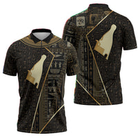 Egypt Hedjet Crown Zipper Polo Shirt Ancient Mythology Upper Pharaoh