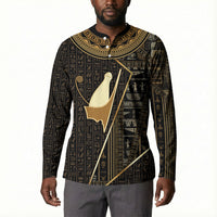 Egypt Pschent Crown Button Sweatshirt Ancient Mythology Unified Pharaoh