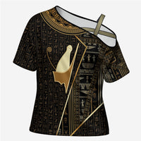 Egypt Pschent Crown Cross Shoulder Shirt Ancient Mythology Unified Pharaoh