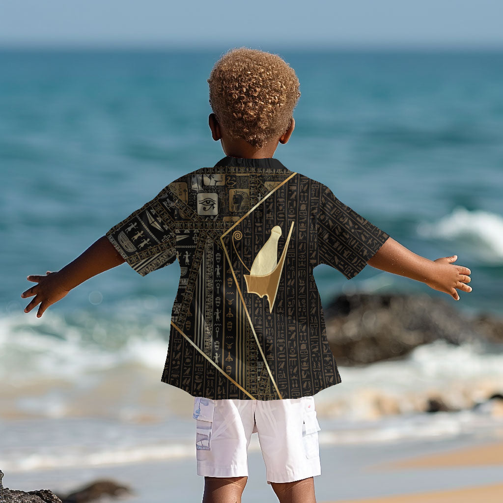 Egypt Pschent Crown Kid Hawaiian Shirt Ancient Mythology Unified Pharaoh