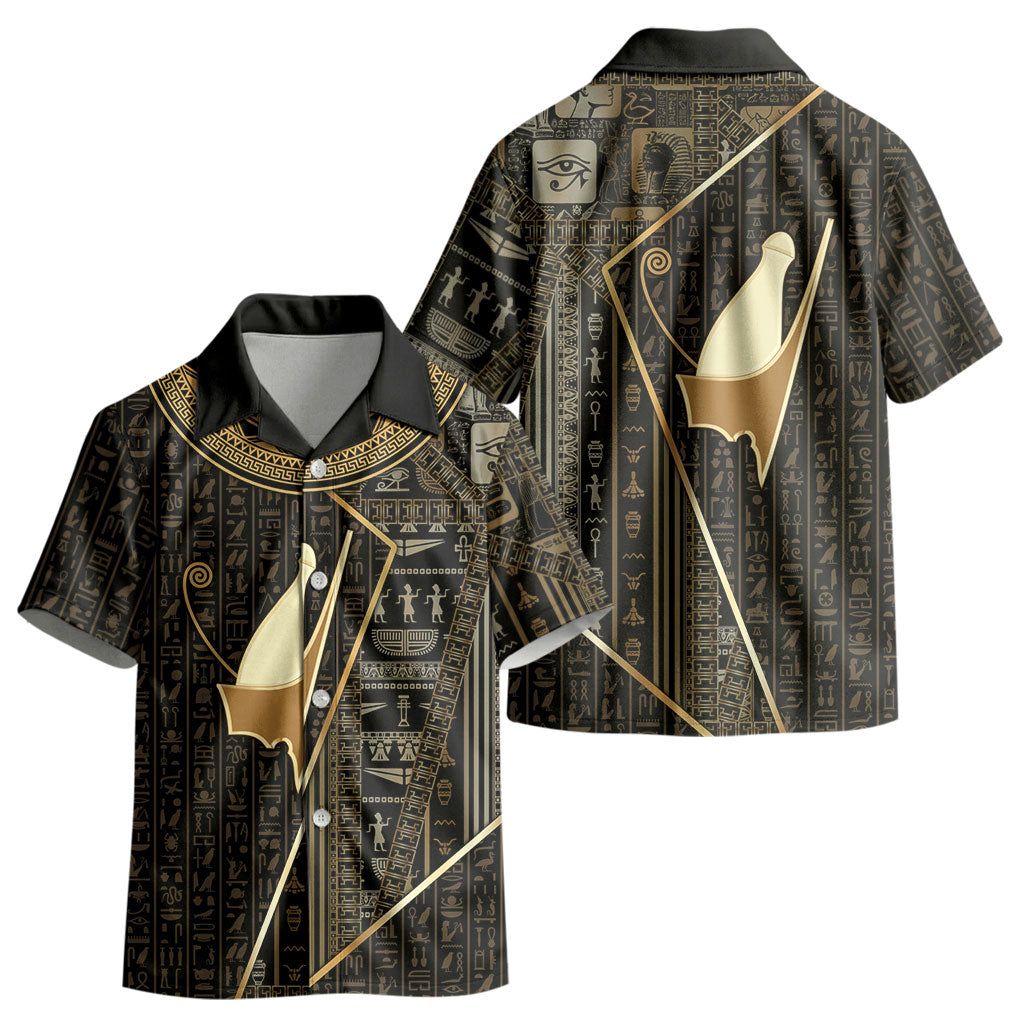 Egypt Pschent Crown Kid Hawaiian Shirt Ancient Mythology Unified Pharaoh DT05