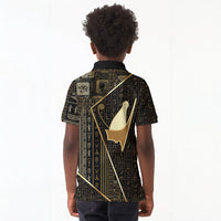 Egypt Pschent Crown Kid Polo Shirt Ancient Mythology Unified Pharaoh