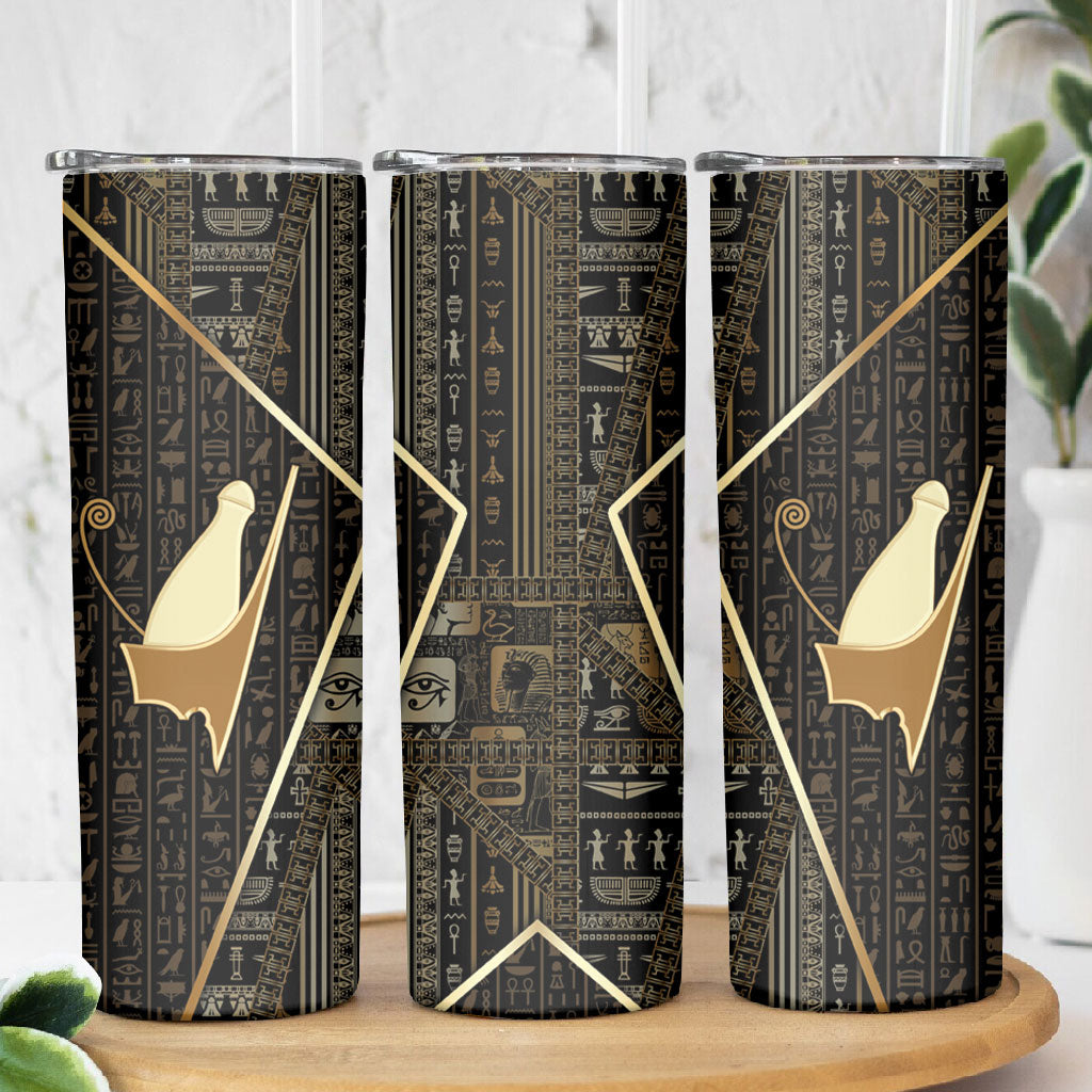 Egypt Pschent Crown Skinny Tumbler Ancient Mythology Unified Pharaoh