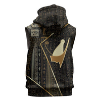 Egypt Pschent Crown Sleeveless Zip Hoodie Ancient Mythology Unified Pharaoh