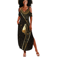 Egypt Pschent Crown Summer Maxi Dress Ancient Mythology Unified Pharaoh