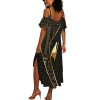 Egypt Pschent Crown Summer Maxi Dress Ancient Mythology Unified Pharaoh