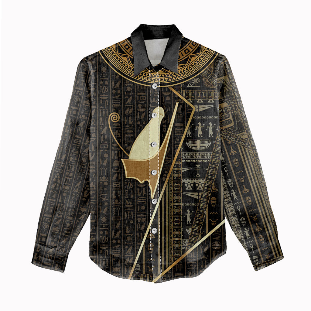 Egypt Pschent Crown Women Casual Shirt Ancient Mythology Unified Pharaoh