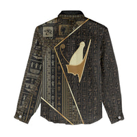 Egypt Pschent Crown Women Casual Shirt Ancient Mythology Unified Pharaoh