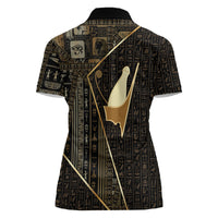 Egypt Pschent Crown Women Polo Shirt Ancient Mythology Unified Pharaoh