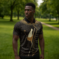 Egypt Pschent Crown Zipper Polo Shirt Ancient Mythology Unified Pharaoh