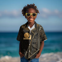 Egypt Akhet Kid Hawaiian Shirt Ancient Mythology Horizon Sun Disk