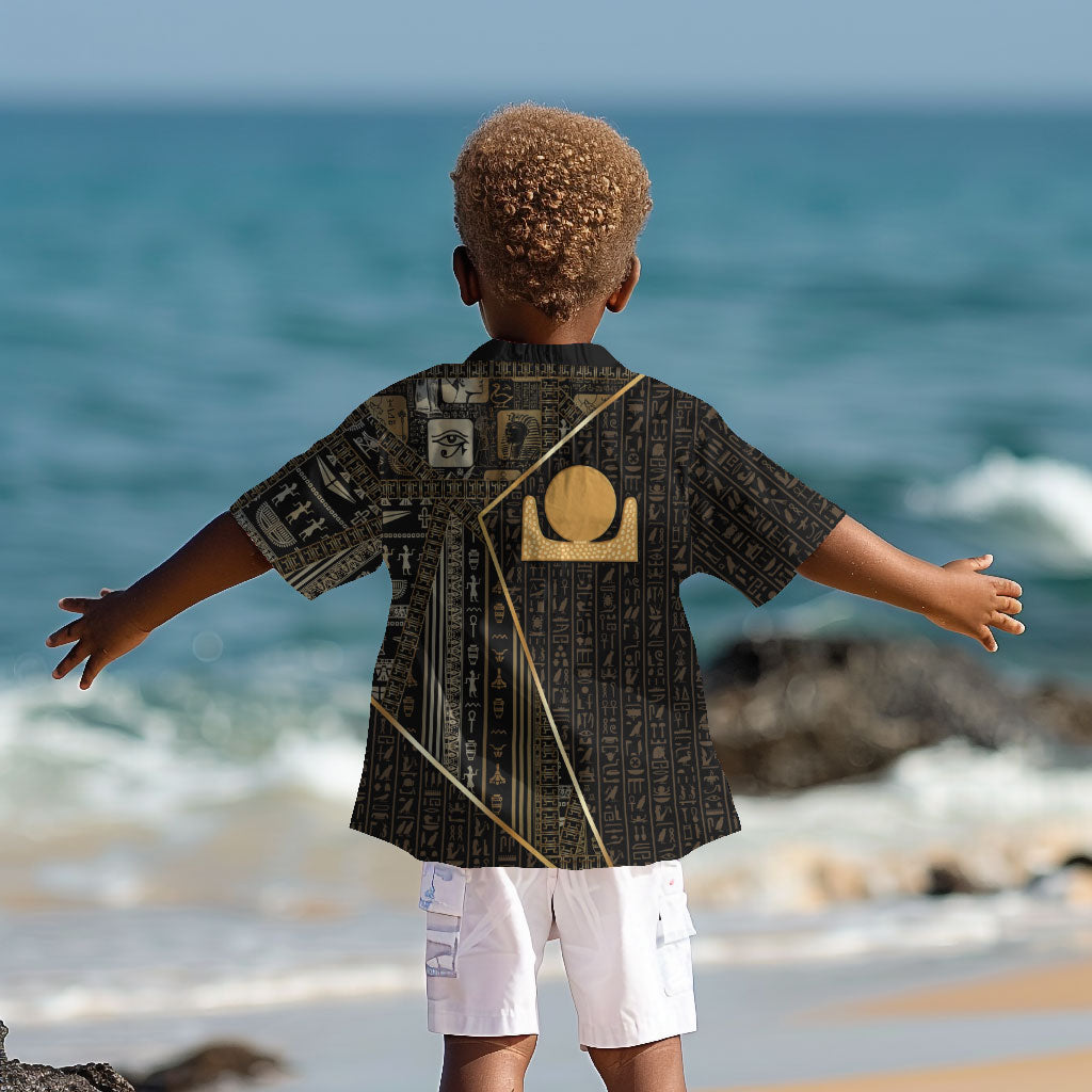 Egypt Akhet Kid Hawaiian Shirt Ancient Mythology Horizon Sun Disk