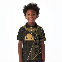 Egypt Akhet Kid Polo Shirt Ancient Mythology Horizon Sun Disk