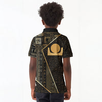 Egypt Akhet Kid Polo Shirt Ancient Mythology Horizon Sun Disk