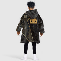 Egypt Akhet Kid Wearable Blanket Hoodie Ancient Mythology Horizon Sun Disk