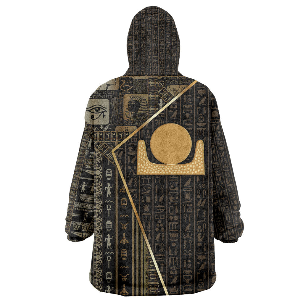 Egypt Akhet Kid Wearable Blanket Hoodie Ancient Mythology Horizon Sun Disk