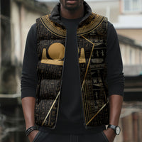 Egypt Akhet Sleeveless Puffer Jacket Ancient Mythology Horizon Sun Disk