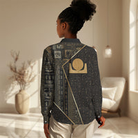 Egypt Akhet Women Casual Shirt Ancient Mythology Horizon Sun Disk