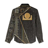 Egypt Akhet Women Casual Shirt Ancient Mythology Horizon Sun Disk