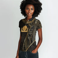 Egypt Akhet Women Polo Shirt Ancient Mythology Horizon Sun Disk