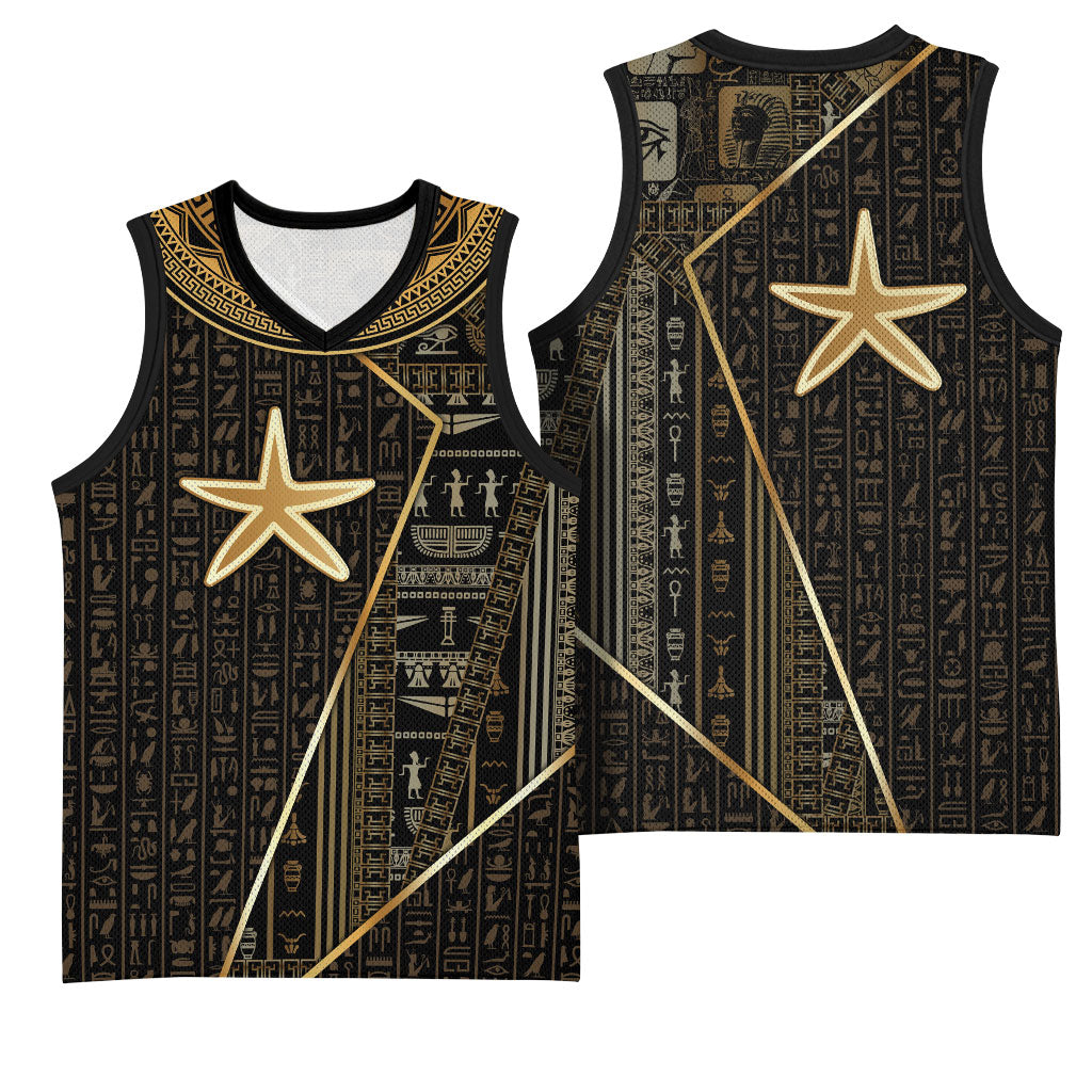 Egypt Seba Basketball Jersey Ancient Mythology Golden Star Royal
