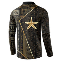 Egypt Seba Button Sweatshirt Ancient Mythology Golden Star Royal