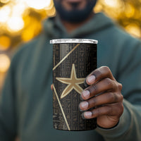 Egypt Seba 4 in 1 Can Cooler Tumbler Ancient Mythology Golden Star Royal