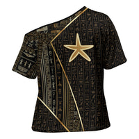 Egypt Seba Cross Shoulder Shirt Ancient Mythology Golden Star Royal