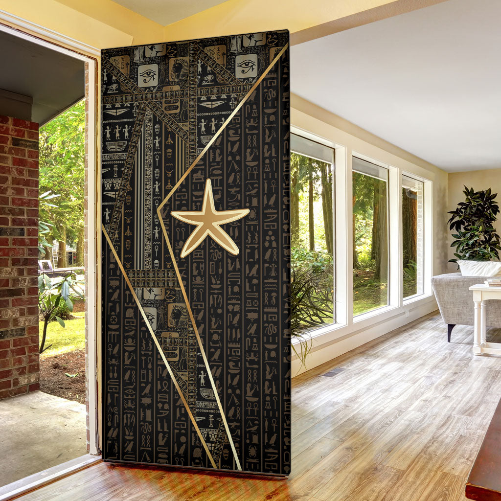 Egypt Seba Door Cover Ancient Mythology Golden Star Royal