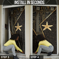 Egypt Seba Door Cover Ancient Mythology Golden Star Royal