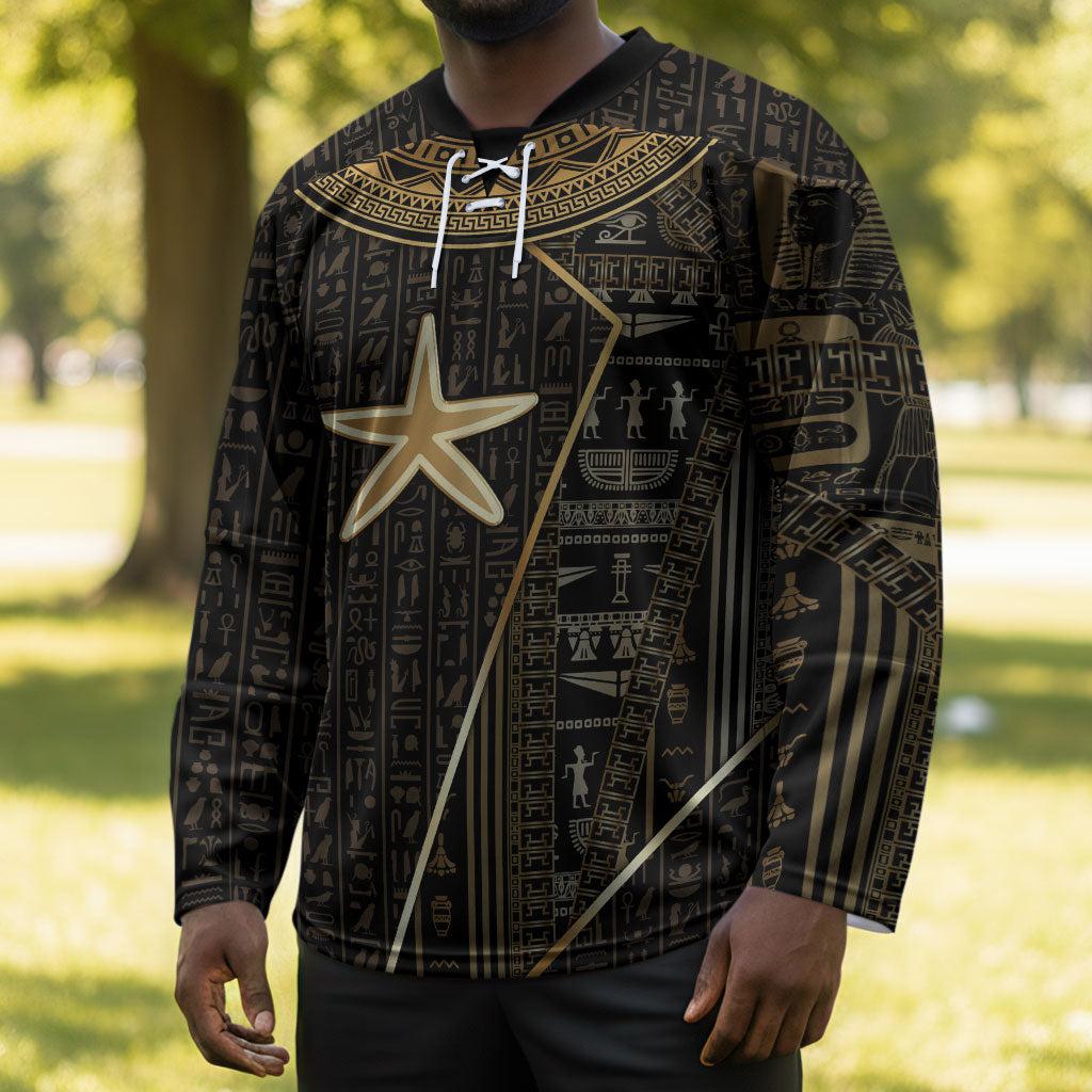 Egypt Seba Hockey Jersey Ancient Mythology Golden Star Royal