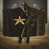 Egypt Seba Hooded Blanket Ancient Mythology Golden Star Royal
