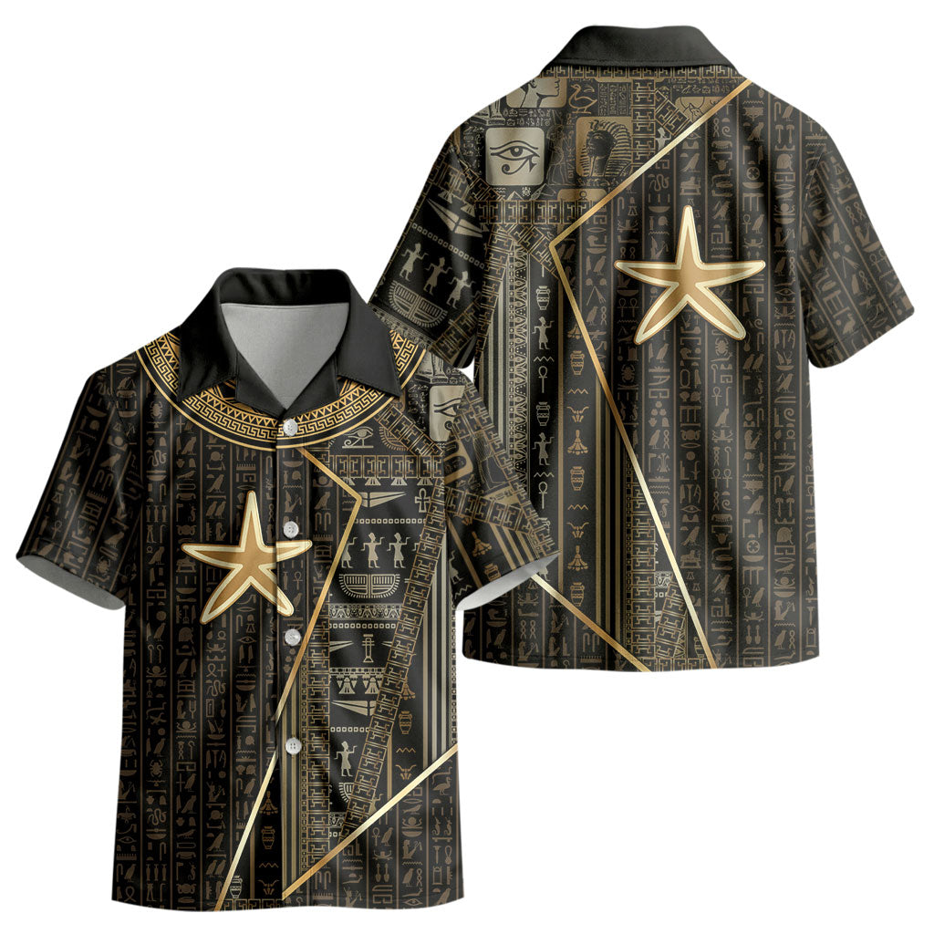 Egypt Seba Kid Hawaiian Shirt Ancient Mythology Golden Star Royal DT05