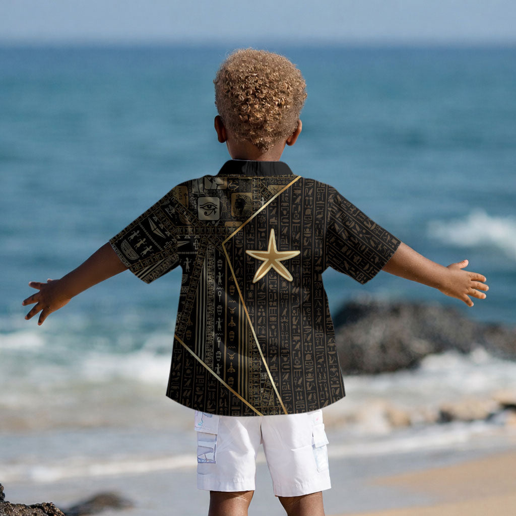 Egypt Seba Kid Hawaiian Shirt Ancient Mythology Golden Star Royal DT05