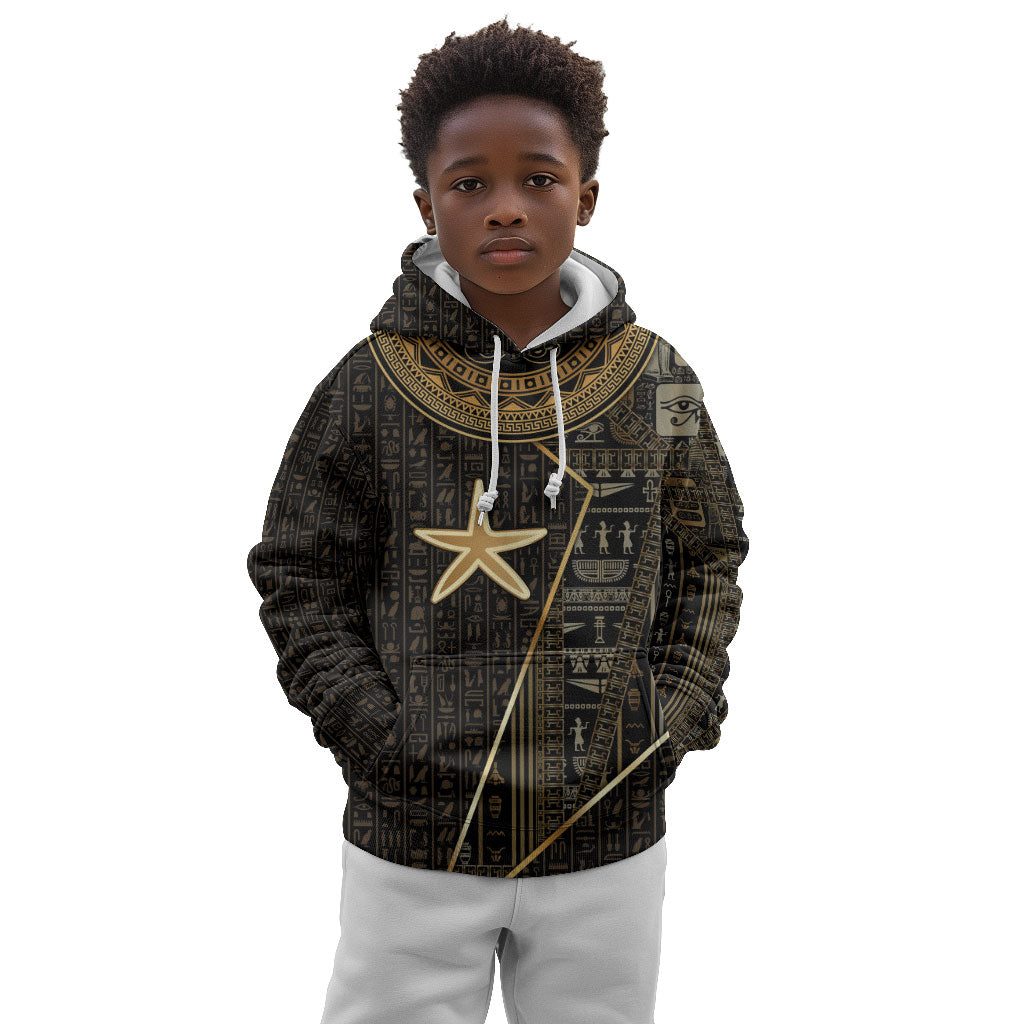 Egypt Seba Kid Hoodie Ancient Mythology Golden Star Royal