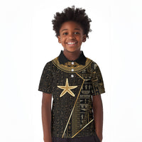 Egypt Seba Kid Polo Shirt Ancient Mythology Golden Star Royal