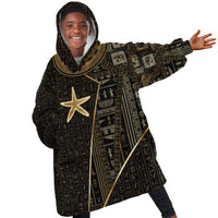 Egypt Seba Kid Wearable Blanket Hoodie Ancient Mythology Golden Star Royal