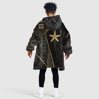 Egypt Seba Kid Wearable Blanket Hoodie Ancient Mythology Golden Star Royal