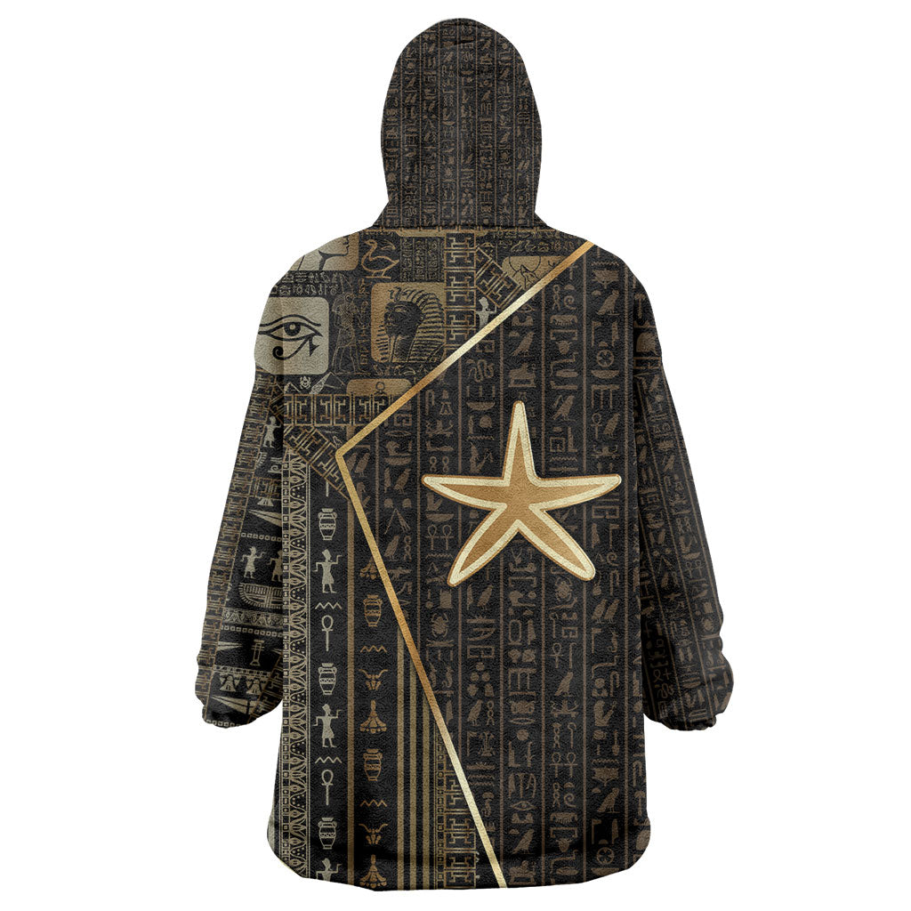 Egypt Seba Kid Wearable Blanket Hoodie Ancient Mythology Golden Star Royal