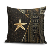 Egypt Seba Pillow Cover Ancient Mythology Golden Star Royal