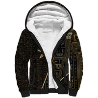 Egypt Seba Sherpa Hoodie Ancient Mythology Golden Star Royal