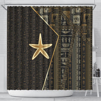 Egypt Seba Shower Curtain Ancient Mythology Golden Star Royal