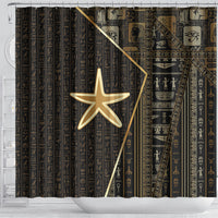 Egypt Seba Shower Curtain Ancient Mythology Golden Star Royal