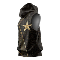 Egypt Seba Sleeveless Hoodie Ancient Mythology Golden Star Royal