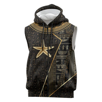 Egypt Seba Sleeveless Zip Hoodie Ancient Mythology Golden Star Royal