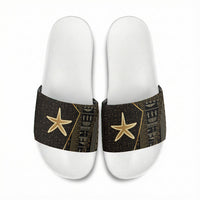 Egypt Seba Slide Sandals Ancient Mythology Golden Star Royal